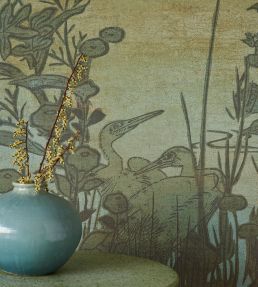 Botanical Oasis Mural by Eijffinger Red