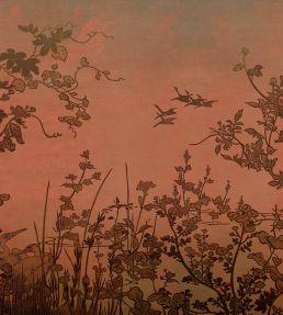 Botanical Oasis Mural by Eijffinger Red