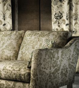 Bowood Fabric by Warwick Sepia