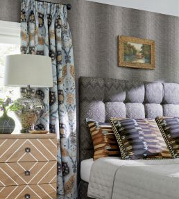 Bozeman Stripe Wallpaper by Thibaut Navy