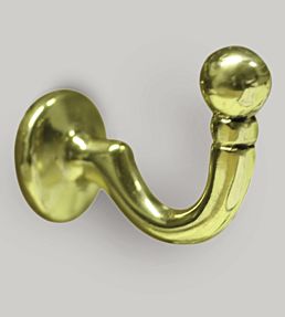 Brass Tieback Hook by Jones Brass