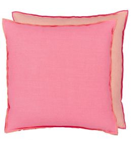Brera Lino Cushion 45 x 45cm by Designers Guild Hibiscus & Peach