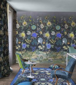 Designers Guild Brocart Decoratif rug Indigo RUGDG0872 Indigo