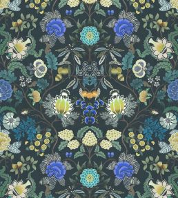 Brocart Decoratif Velours Fabric by Designers Guild Indigo