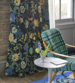 Brocart Decoratif Velours Fabric by Designers Guild Indigo