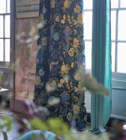 Brocart Decoratif Velours Fabric by Designers Guild Indigo