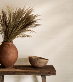 Burlap Wallpaper by Mark Alexander Whitewash