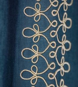 Burnett Stripe Fabric by Sanderson Indigo