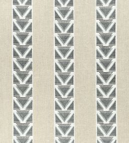 Burton Stripe Fabric by Anna French Linen and Black