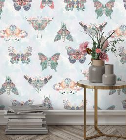 Butterfly Effect Wallpaper by Brand McKenzie Pink Multi