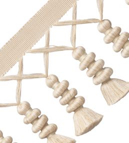 Caitlin Tassel Fringe Trimming by Samuel & Sons Eggshell