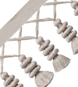 Caitlin Tassel Fringe Trimming by Samuel & Sons Silver Cloud