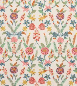 Camille Fabric by Jane Churchill Pink/Green