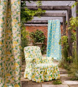 Capri Lemon Fabric by Barneby Gates Natural
