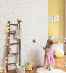 Oiseaux Wallpaper by Casadeco Rose