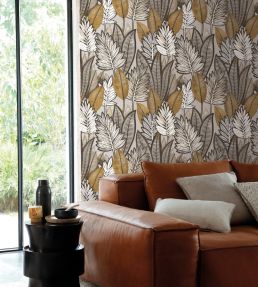 Sabal Wallpaper by Casamance Taupe