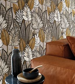 Sabal Wallpaper by Casamance Taupe