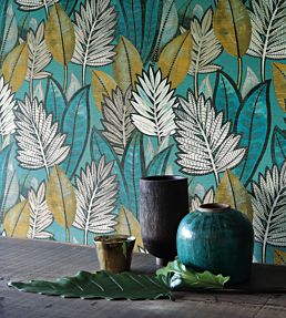 Sabal Wallpaper by Casamance Vert D'eau
