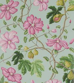 Castellane Wallpaper by Manuel Canovas Rose/Aqua