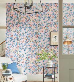 Caverley Wallpaper by Sanderson Rose/French Blue
