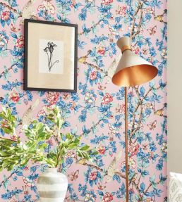 Caverley Wallpaper by Sanderson Rose/French Blue