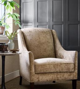 Celeste Velvet Fabric by Thibaut Ivory