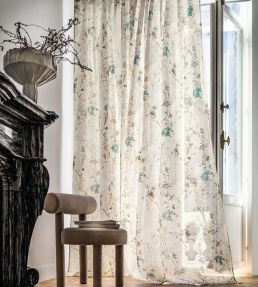 Cerisiers Fabric in Vert Anglais by Casamance | Jane Clayton
