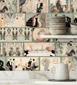 Charleston Tower Wallpaper by Brand McKenzie Vintage Multi