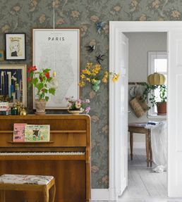 Charlotta Wallpaper by Sandberg Petrol