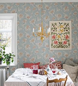 Charlotta Wallpaper by Sandberg Petrol