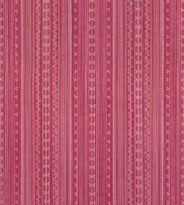 Charter Stripe Embroidery Fabric by Thibaut Raspberry