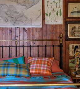 Check Fabric by Johnstons of Elgin Ginger