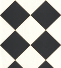 Checkmate Wallpaper by Caselio Noir Blanc Or