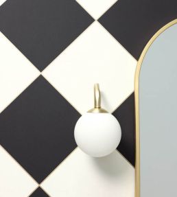 Checkmate Wallpaper by Caselio Noir Blanc Or