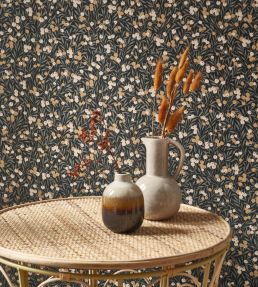Cherry Wallpaper by Casadeco Noir / Beige