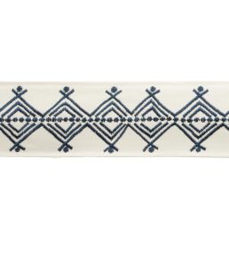 Chimayo Embroidered Border Trimming by Samuel & Sons Blue Sky