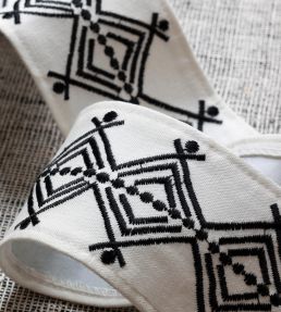 Chimayo Embroidered Border Trimming by Samuel & Sons Blue Sky