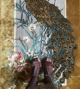 Wendy Morrison Chinese Garden of Virtue Runner rug Grey/Gold WM-5060410393760 Grey/Gold