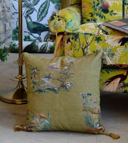 Chinoiserie Cushion 50 x 50cm by MINDTHEGAP Taupe