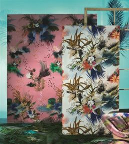 Oiseau Fleur Mural by Christian Lacroix Graphite