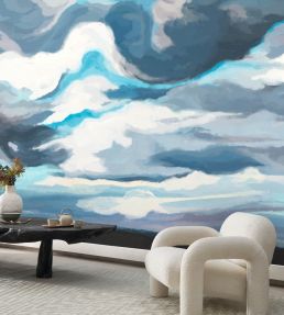 Cirrus Mural by Casadeco Bleu Nuage