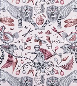 Emma J Shipley Extinct Fabric by Clarke & Clarke Pink