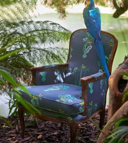 Emma J Shipley Jungle Palms Fabric by Clarke & Clarke Pink