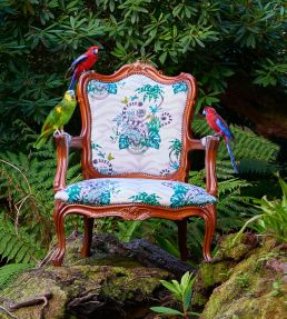 Emma J Shipley Lemur Fabric by Clarke & Clarke Navy