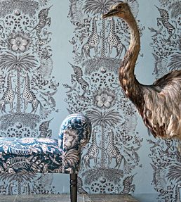 Emma J Shipley Kruger Wallpaper by Clarke & Clarke Teal