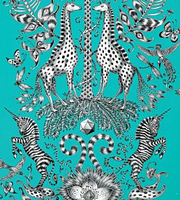 Emma J Shipley Kruger Wallpaper by Clarke & Clarke Teal