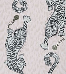 Emma J Shipley Tigris Wallpaper by Clarke & Clarke Pink