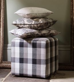 Austin Check Fabric by Clarke & Clarke Midnight