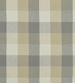 Austin Check Fabric by Clarke & Clarke Natural