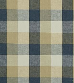 Austin Check Fabric by Clarke & Clarke Midnight
